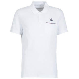 Le Coq Sportif Partido Ss Blanc - Polos Manches Courtes Homme Vendre France